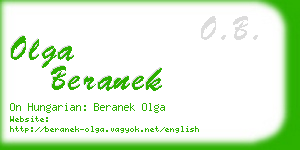 olga beranek business card